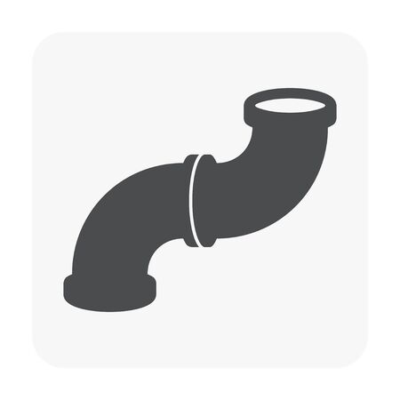 Steel pipe connector icon set.のイラスト素材