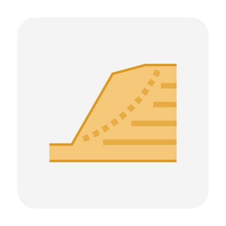 Geotechnical engineering and soil testing icon, editable stroke.のイラスト素材
