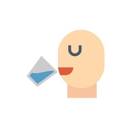 Water and drinking icon design for water and health graphic design element.のイラスト素材