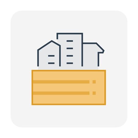 Geotechnical engineering and soil testing icon, editable stroke.のイラスト素材