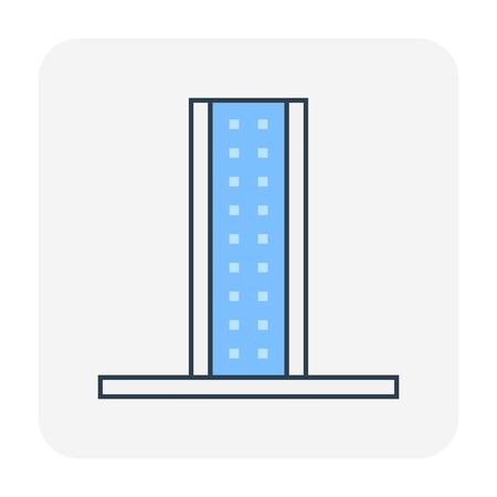 Partition wall or divide space equipment icon, editable stroke.のイラスト素材