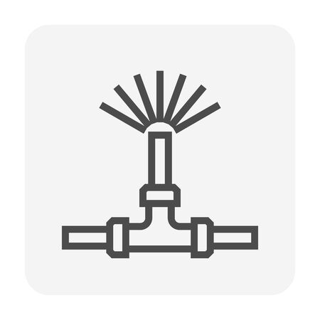 Automatic water sprinkler and irrigation system icon design.のイラスト素材