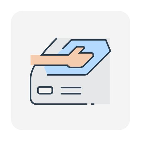 Car wash and service icon, editable stroke.のイラスト素材