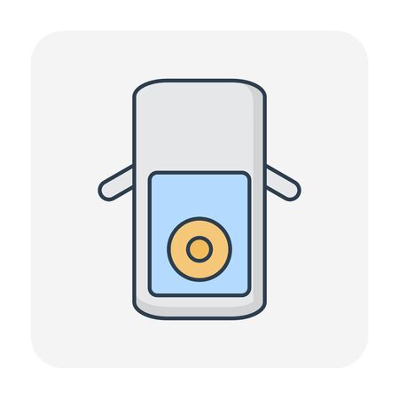 Natural gas for vehicle icon, editable stroke.のイラスト素材