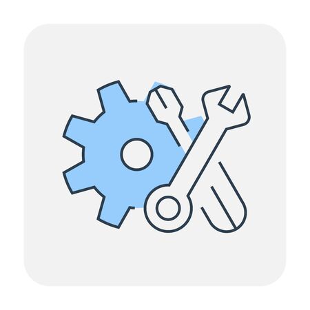Config or setting icon design, editable stroke.のイラスト素材