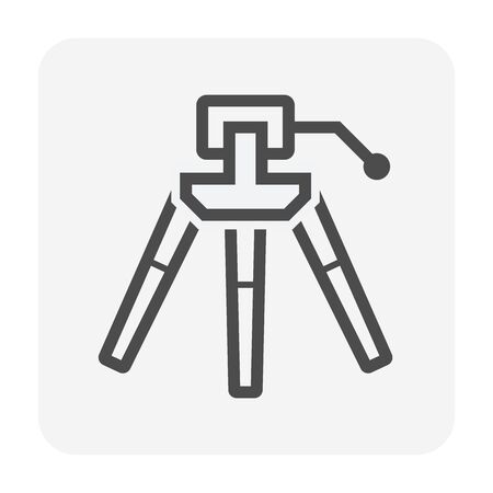 Film production camcorder tripod  vector icon design.のイラスト素材