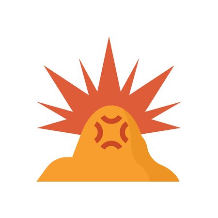 Mine exploding vector icon design on white background.のイラスト素材