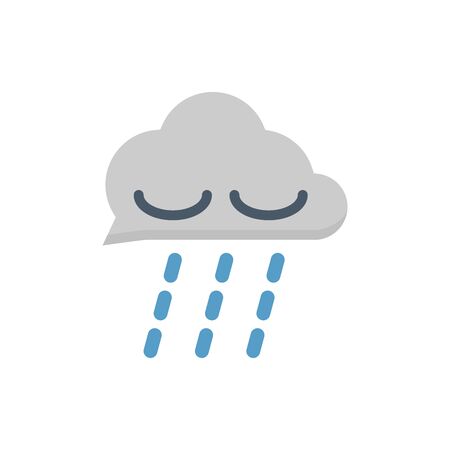 Rain and clouds vector icon design for water work graphic design element.のイラスト素材