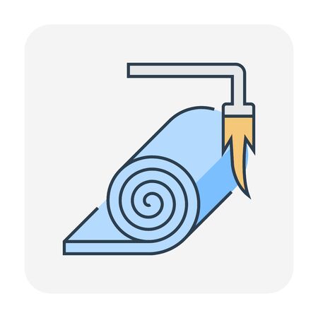 Waterproof and water leak repair icon, editable stroke.のイラスト素材