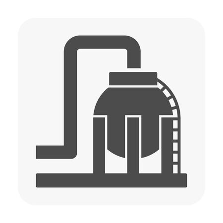 Oil gas and equipment icon on white.のイラスト素材