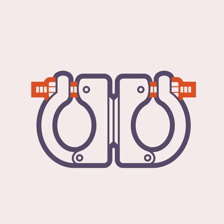 Pipe clamp part of scaffolding icon design.