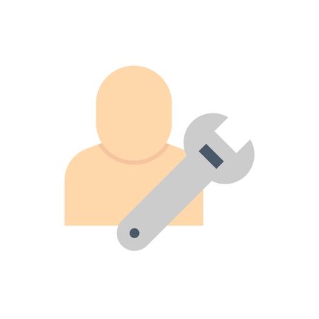 Plumber vector icon design for plumbing work graphic design element.のイラスト素材