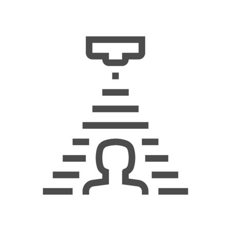 Fever scan for airport  virus prevent concept vector iconのイラスト素材