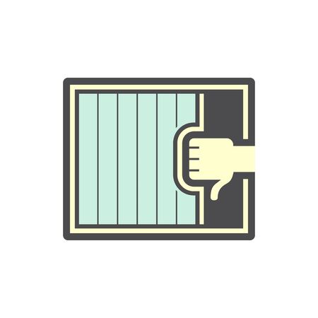 pickup truck accessory or tonneau cover or bed truck cover  vector icon design.のイラスト素材