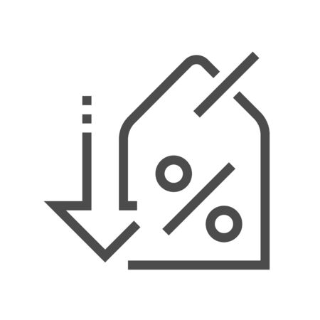 discount percent vector icon design, 48x48 pixel perfect and editable stroke.のイラスト素材