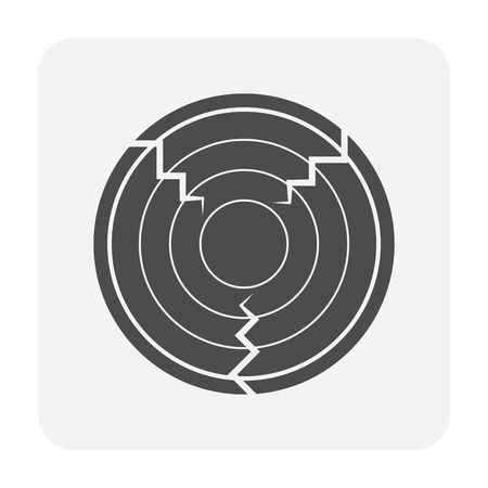 Wood sawmill cutting work vector icon design 
for wood sawmill industrial graphiv design element.のイラスト素材