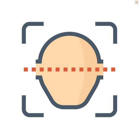 Fever scan for airport  virus prevent concept vector icon, 48x48 pixel perfect and editable stroke.のイラスト素材