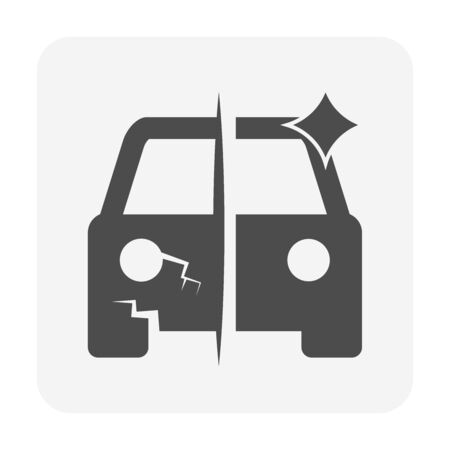 Used car and dealership icon for used car business design.のイラスト素材