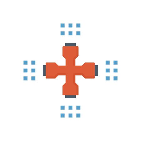Automatic water sprinkler and irrigation system icon design.のイラスト素材