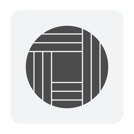 Wood sawmill cutting work vector icon design 
for wood sawmill industrial graphiv design element.のイラスト素材