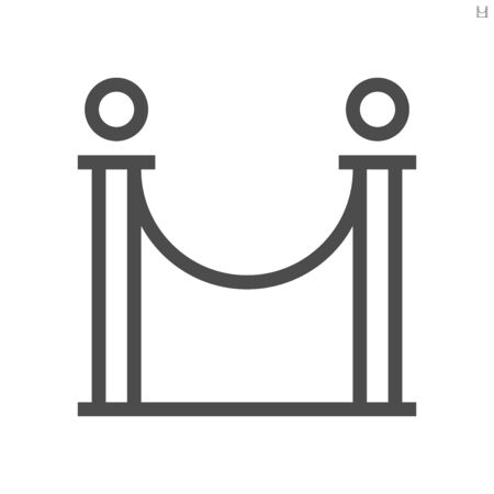 Barricade stand of theater vector icon design, 48X48 pixel perfect and editable stroke.のイラスト素材