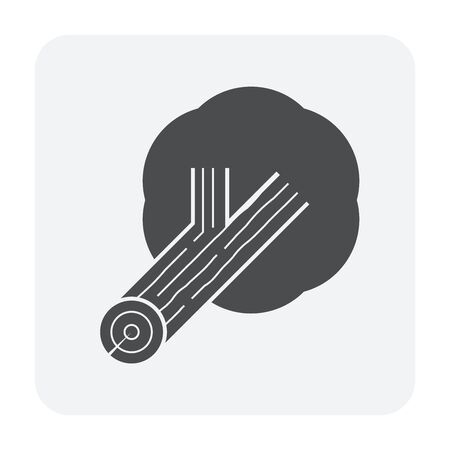 Wood sawmill cutting work vector icon design 
for wood sawmill industrial graphiv design element.のイラスト素材