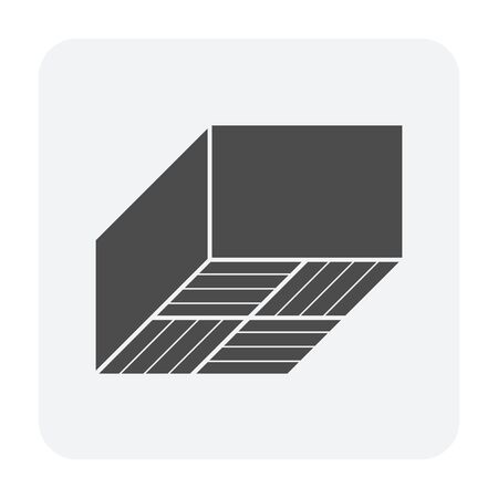 Wood floor vector icon design for interior architectural design work.のイラスト素材