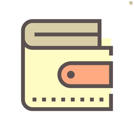 Wallet vector icon design for financial graphic design element, 48x48 pixel perfect and editable stroke.のイラスト素材