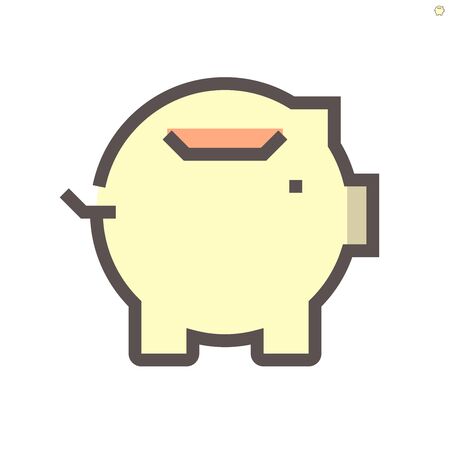 Money saving vector icon design for financial graphic design element, 48x48 pixel perfect and editable stroke.のイラスト素材