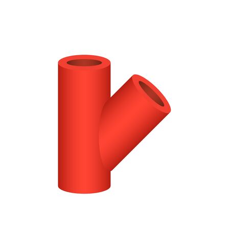 Vector icon of pipe fitting for plumbing and piping work.のイラスト素材