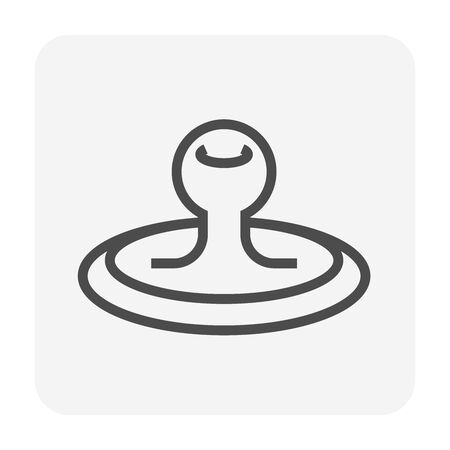 Clean water drop icon design,  water treatment and purification concept design, editable stroke.のイラスト素材