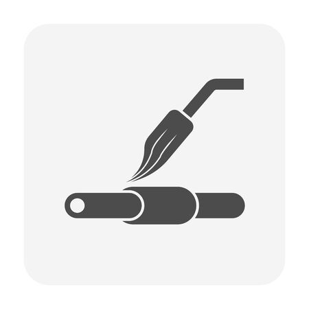 Copper pipe welding and tools icon design.のイラスト素材