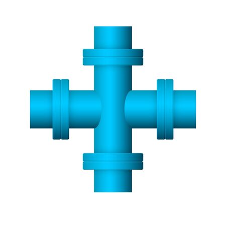 Steel pipe connector icon design isolated on white background.のイラスト素材