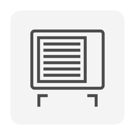 Air compressor steel support  icon design, editable stroke.のイラスト素材