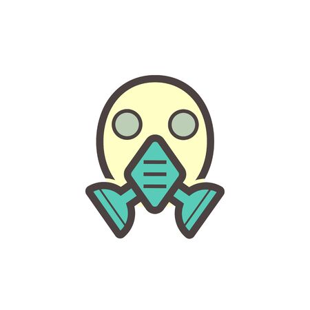 Gas mask or safety equipment vector icon design.のイラスト素材