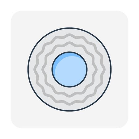 Air duct pipe dirty condition icon, editable stroke.のイラスト素材