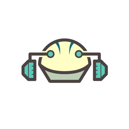 Safety helmet or safety equipment vector icon design.のイラスト素材