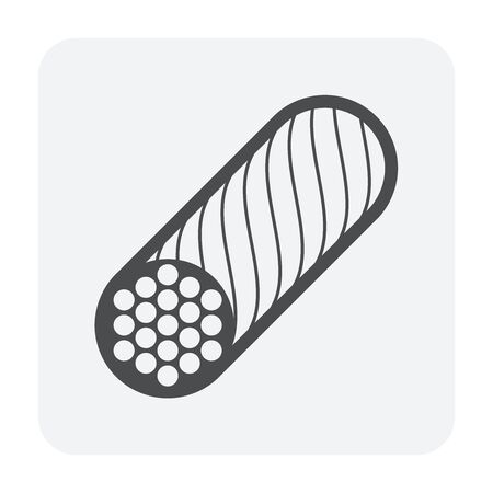 Steel rope vector icon design on white background.のイラスト素材