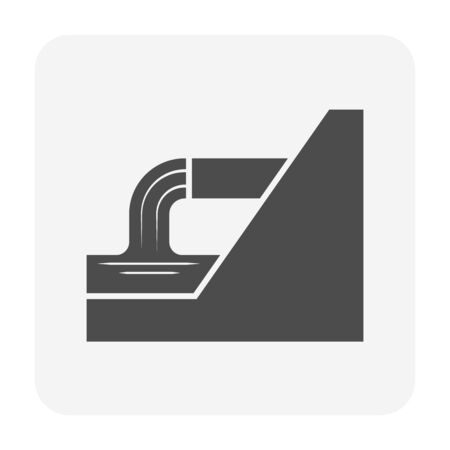 Garden drainage system and equipment icon set for landscaping work design.のイラスト素材