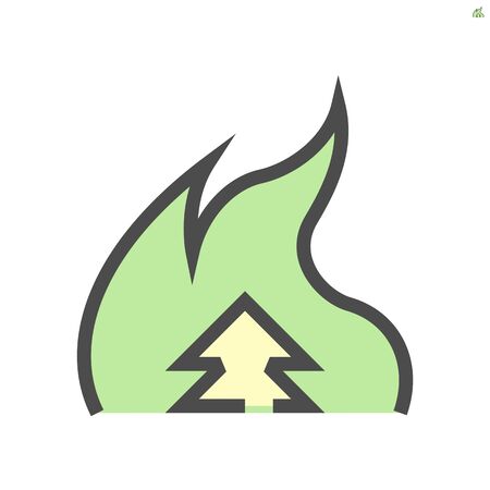 Burn cause of dust and pm 2.5 problem vector icon design, 48x48 pixel perfect and editable stroke.のイラスト素材