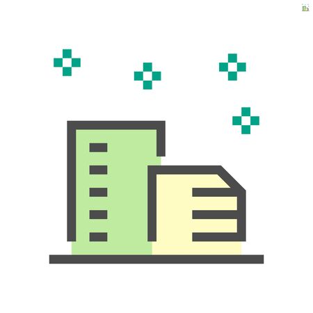Air pollution and pm 2.5 in the air and building vector icon design, 48x48 pixel perfect and editable stroke.のイラスト素材