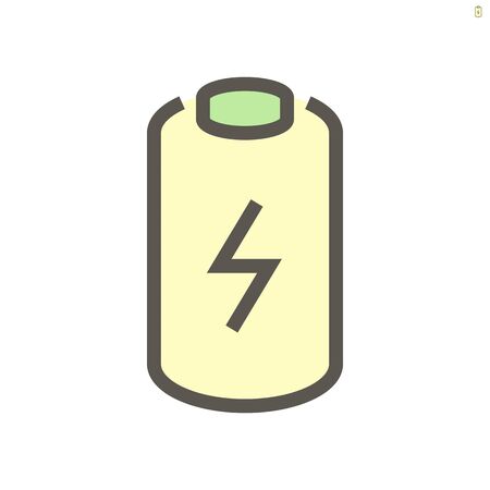 Electric car batterry vector icon design, 48x48 pixel perfect and editable stroke.のイラスト素材