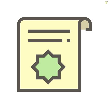 Certification vector icon design for business training concept design element, 48X48 pixel perfect and editable stroke.のイラスト素材