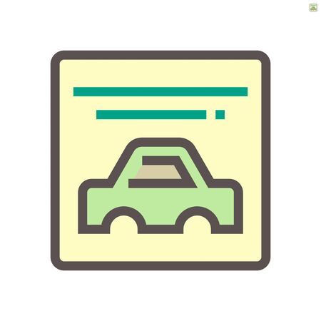 Car body paint factory for car painting work vector icon design, 48x48 pixel perfect and editable stroke.のイラスト素材