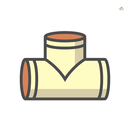 Air duct pipe vector icon design, 64x64 pixel perfect and editable stroke.のイラスト素材
