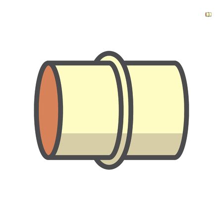 Air duct pipe vector icon design, 64x64 pixel perfect and editable stroke.のイラスト素材