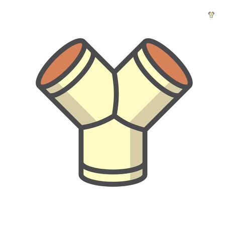 Air duct pipe vector icon design, 64x64 pixel perfect and editable stroke.のイラスト素材
