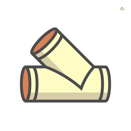 Air duct pipe vector icon design, 64x64 pixel perfect and editable stroke.のイラスト素材