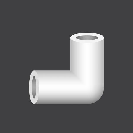 Vector icon of pipe fitting for plumbing and piping work.のイラスト素材