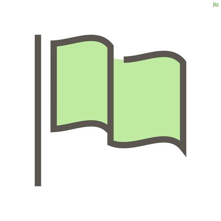 Flag vector icon design for military and army graphic design element.のイラスト素材